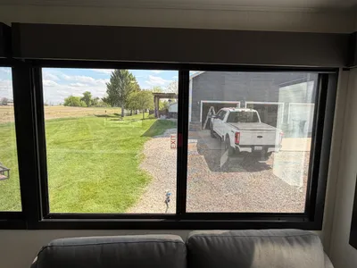 Rearward Side Dinette window — inside view