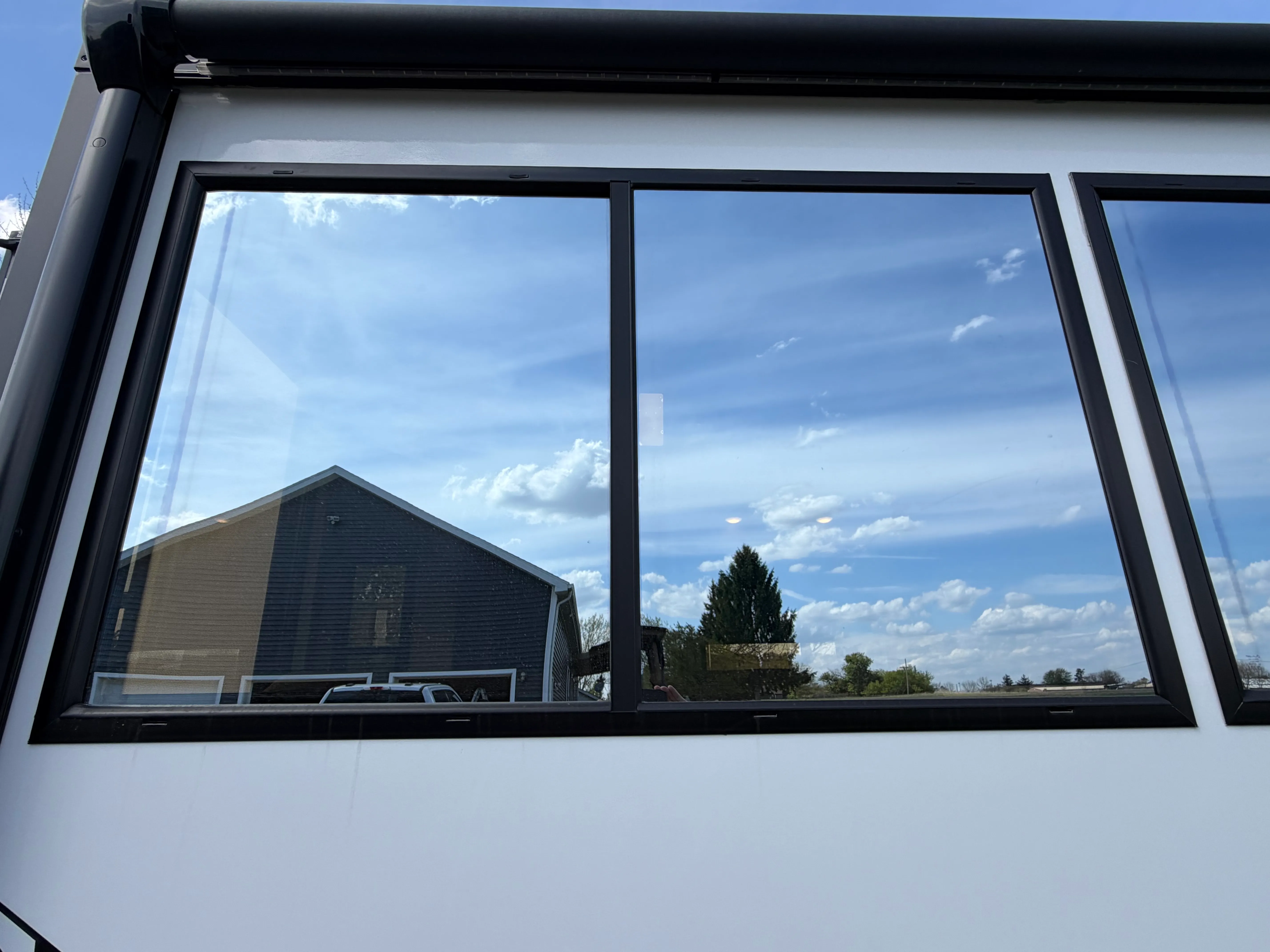 Rearward Side Dinette window — outside view