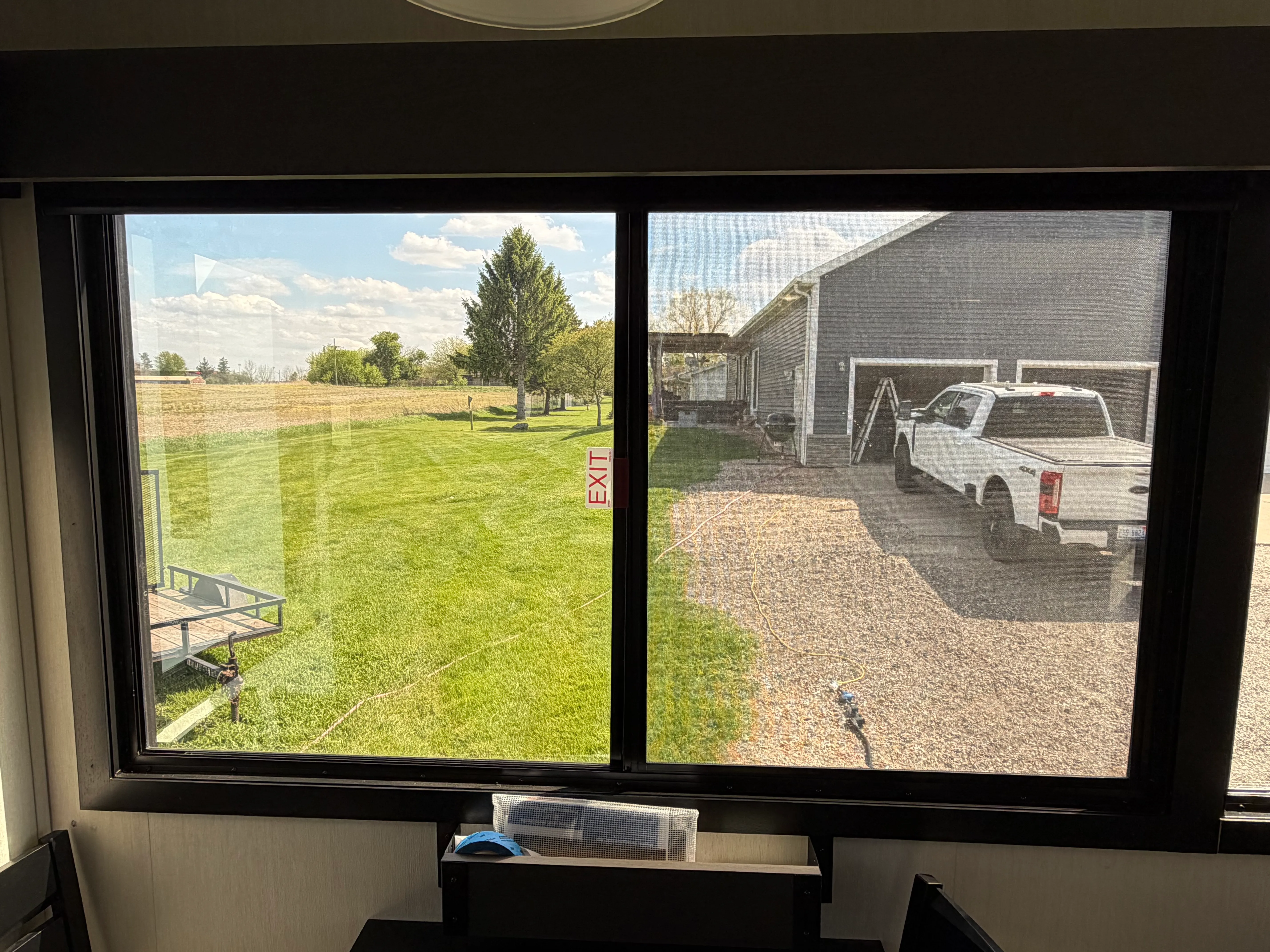 Forward Side Dinette window — inside view
