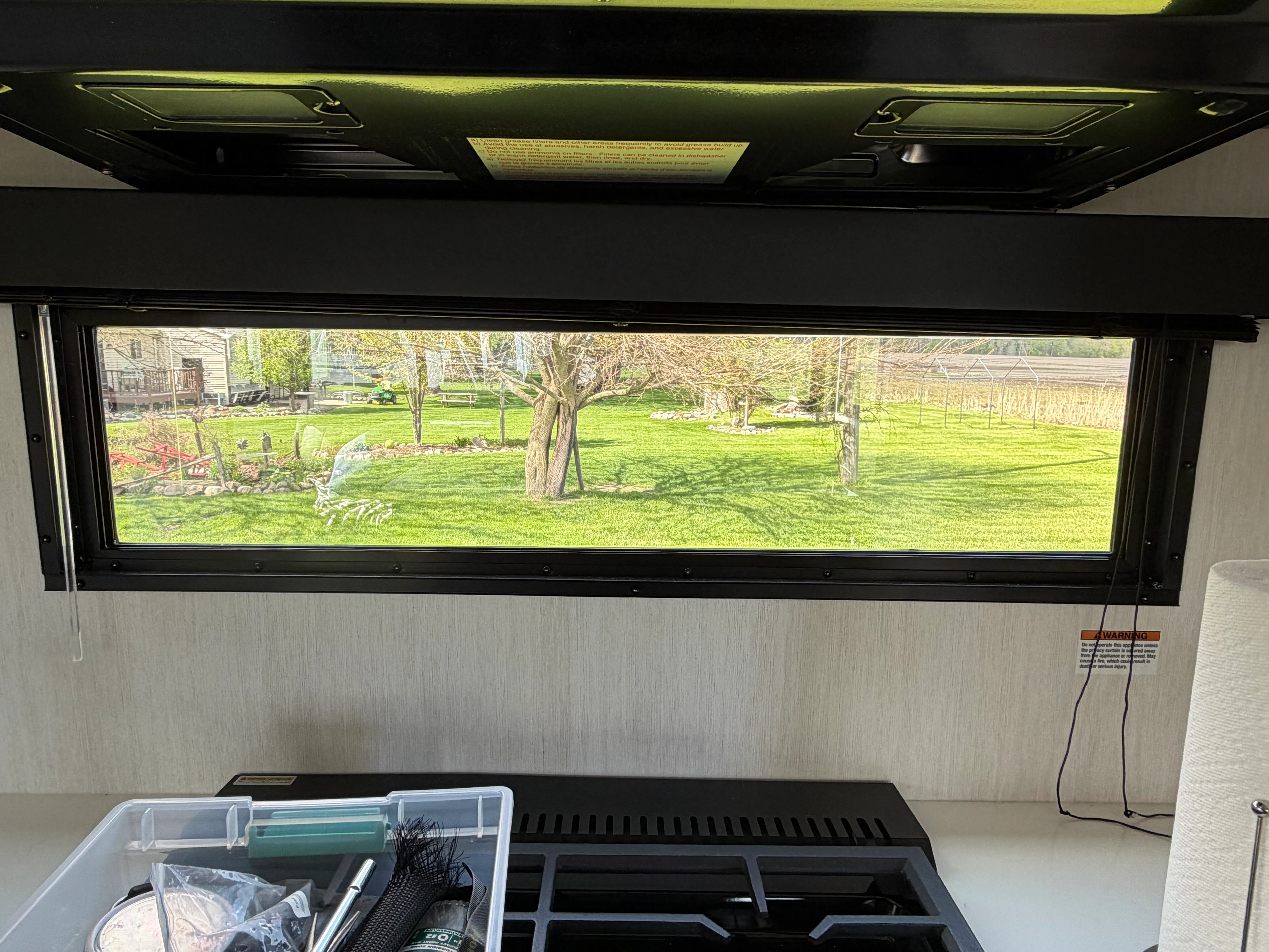 Kitchen window — inside view